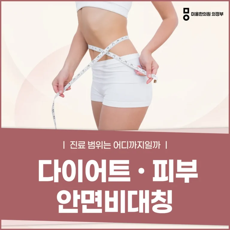 의정부한의원, 다이어트·피부·안면비대칭 진료 범위는 어디까지일까