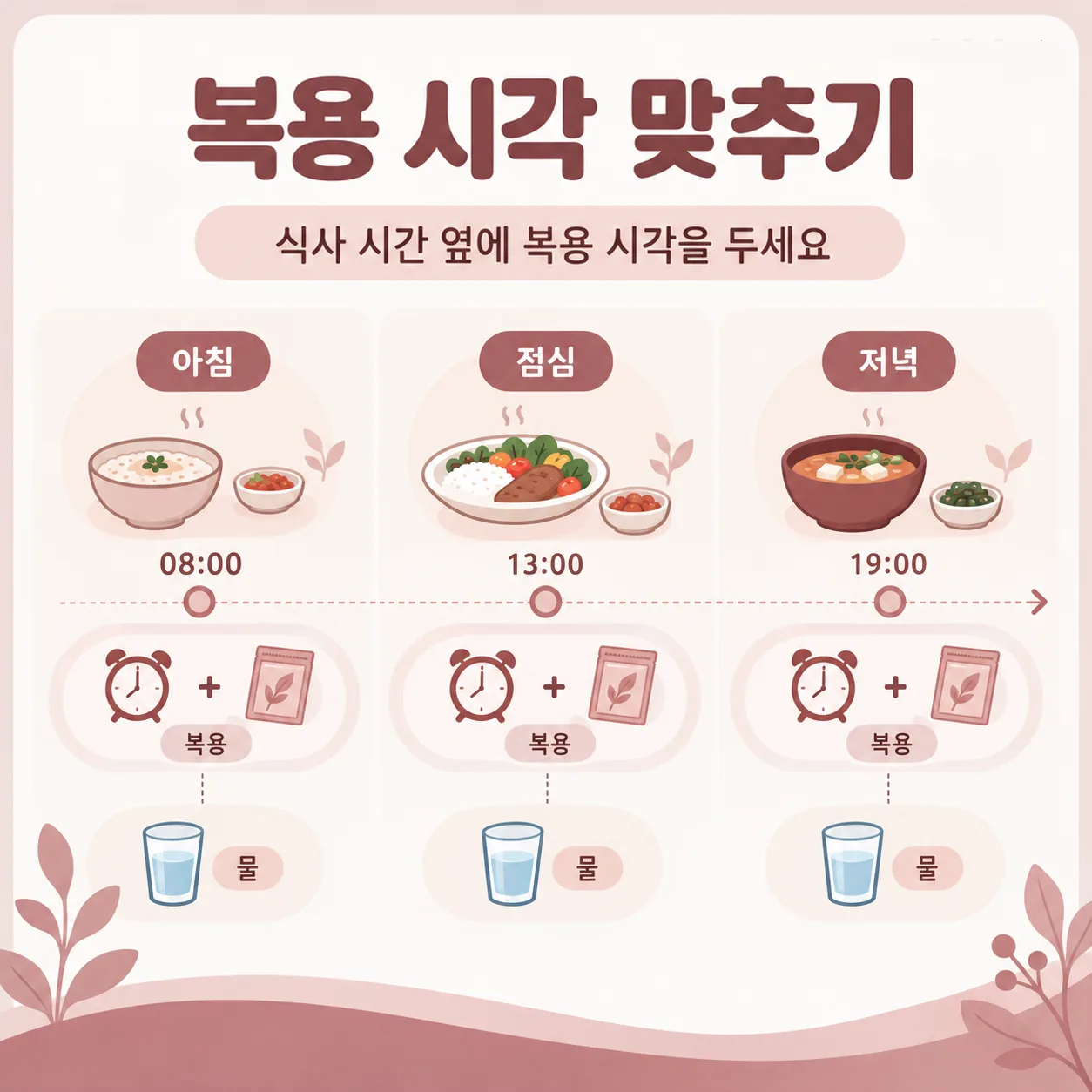 다이어트 한약 복용 시각을 식사 시간에 맞춘 하루 시간표